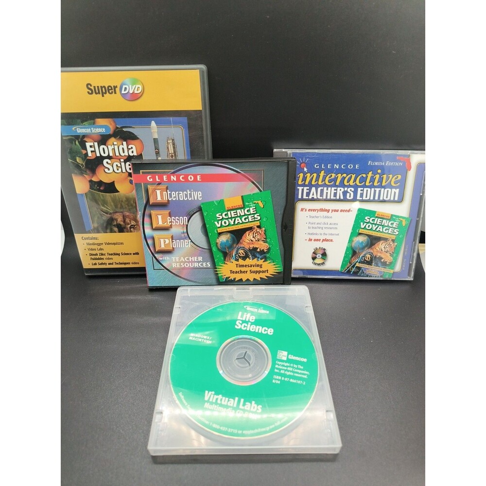 Glencoe Science Life Science Level Green Teacher Resources CD DVD Lot Grade 7-8